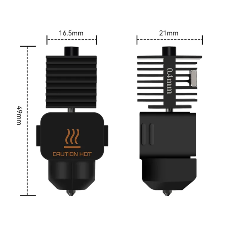 Für Bambu Lab A1/A1 Mini 3D-Drucker Hotend Kit enthält 0,4/0,8 mm austauschbare Düsen Montageteile für Bambu Lab