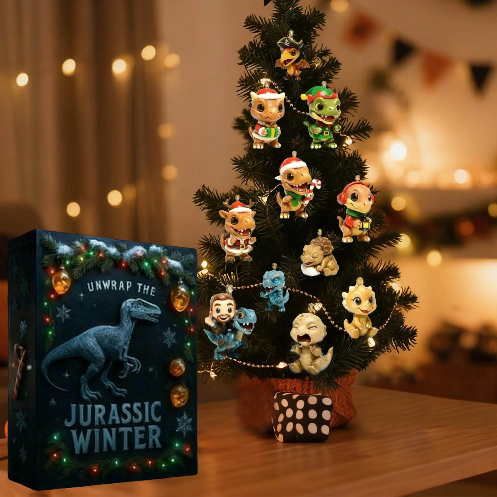 Horloge de retraite, calendrier de vacances 2025, contenant 24 pendentifs en acrylique, adapté à diverses heures de fête, minuterie en verre pour enfants de 2 minutes