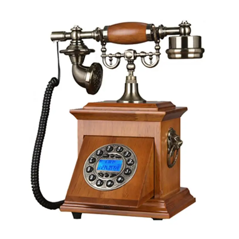 New! cordless Phone GSM SIM Card Fixed wireless Landline antique Fixed retro Telephone home office hotel wood metal for elder