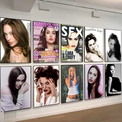 A-Angelina J-Jolie   Poster Anime  Movie Sticky Posters Vintage Room Bar Cafe Decor Nordic Home Decor