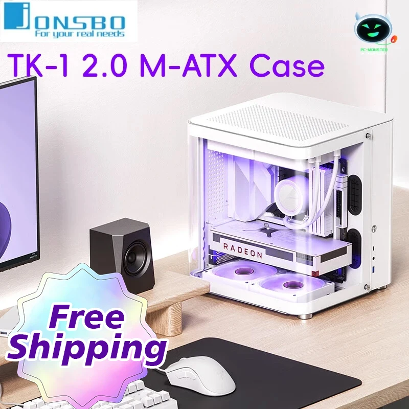 Imagem -01 - Jonsbo-m-atx Mini pc Anel Case de Vidro Temperado Penetração Lateral E-sports Sala Seaview Computador Desktop Mini Chassis Tk1 2.0