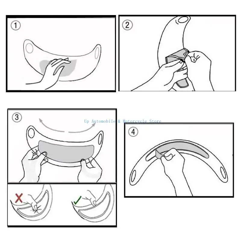 

270e Мотоциклетный шлем против Fog пленка прозрачная дождь, защищающий от тумана, устойчивый к туманам щит шлема для катания на