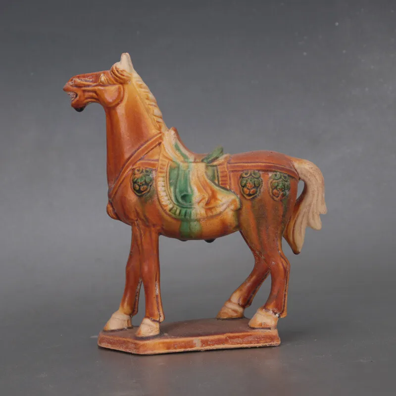 Tang Sancai Horse Statue Collection Ancient Porcelain Home Decoration