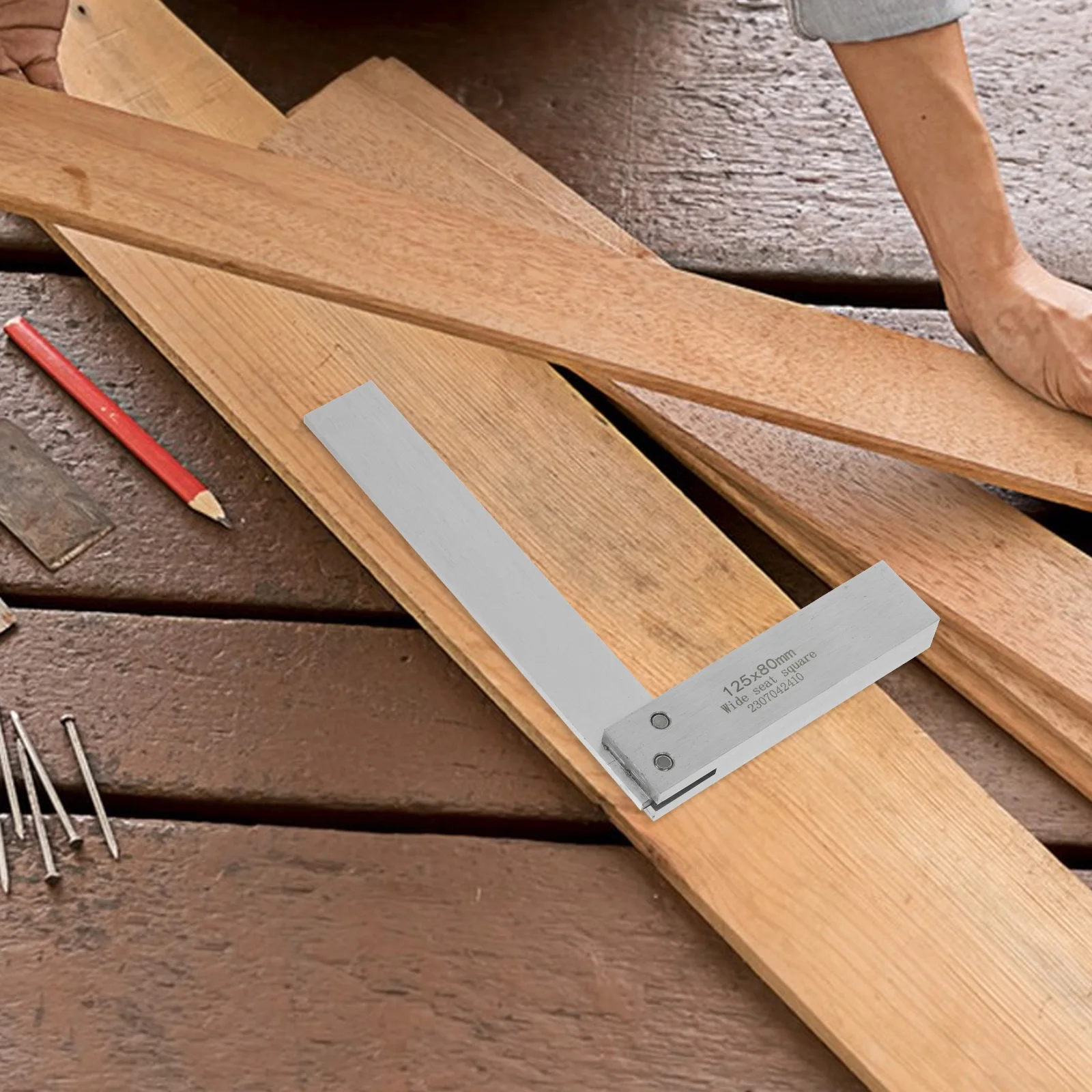 

Carbon Steel 90 Degree Square Ruler 125x80 Measuring Tool for Woodworking Carpentry Cabinet Assembly Framing Right Angle L