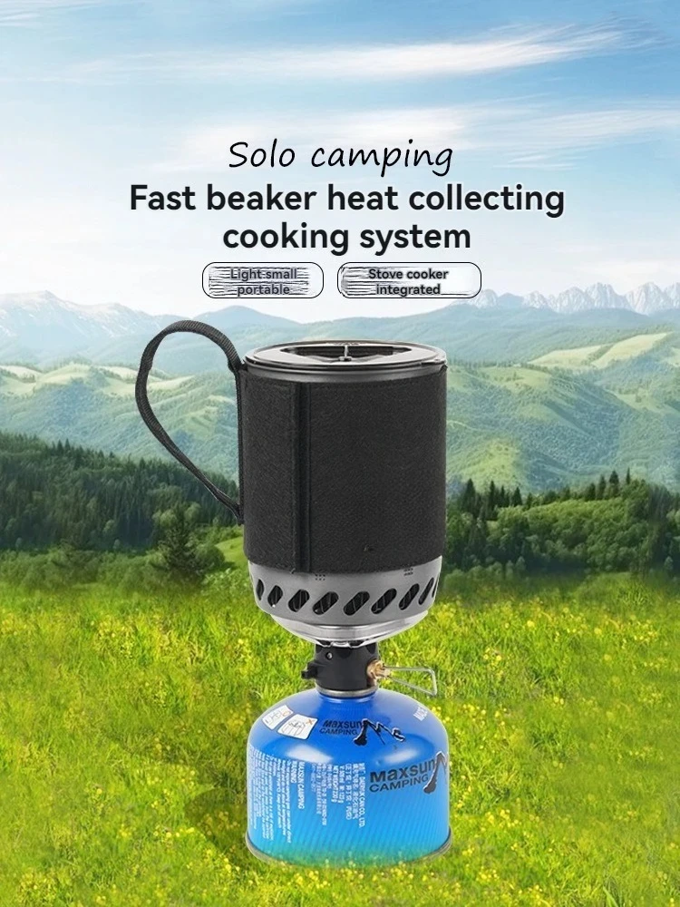 Outdoor Cooking Back packing Stove System BRS 61 Camping Integrated HeatCollecting Pot Burner Ultralight Portable Hiking Furnace