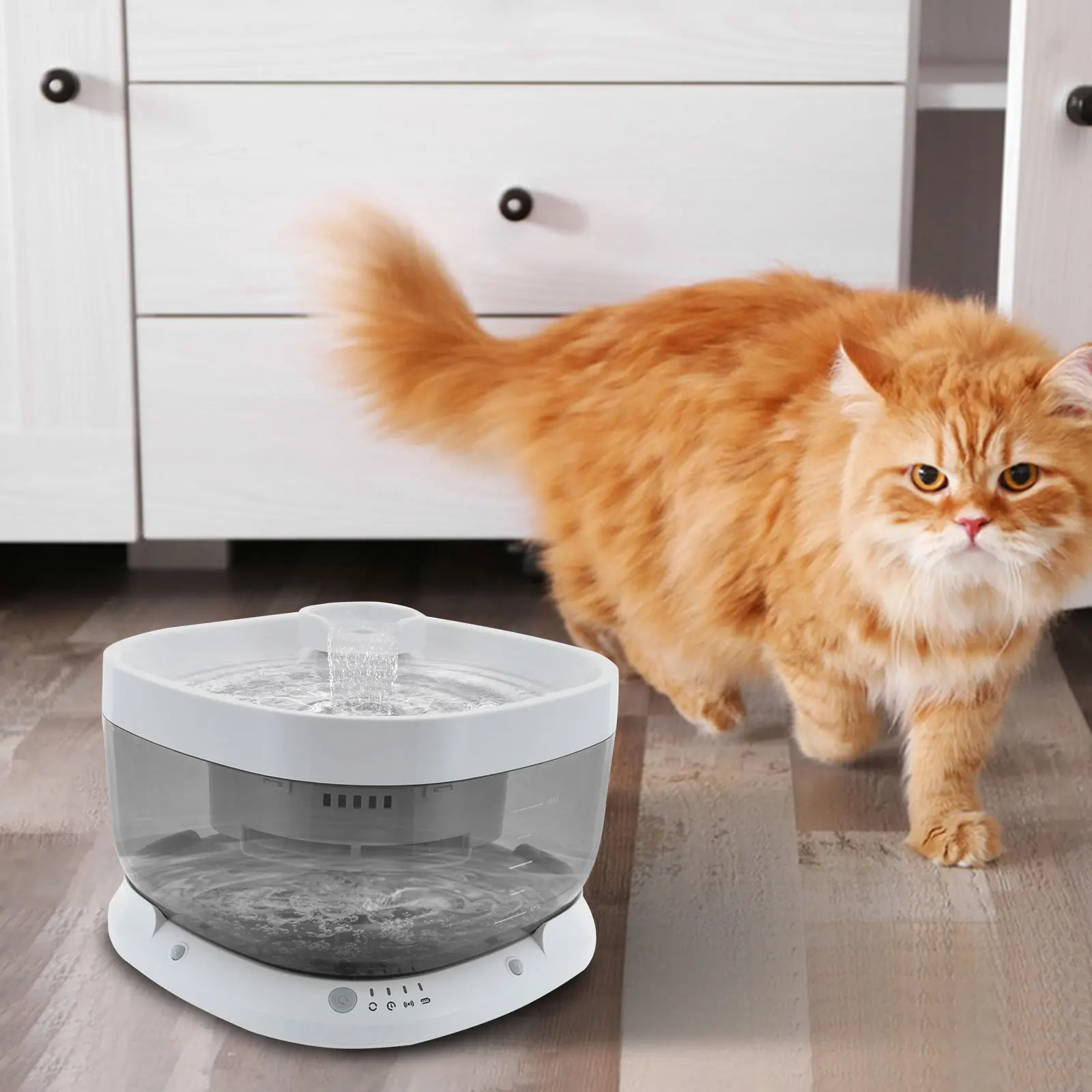 

Автоматический фонтан-поилка для кошек и собак 7 л с низким уровнем шума и защитой от сухого хода насоса