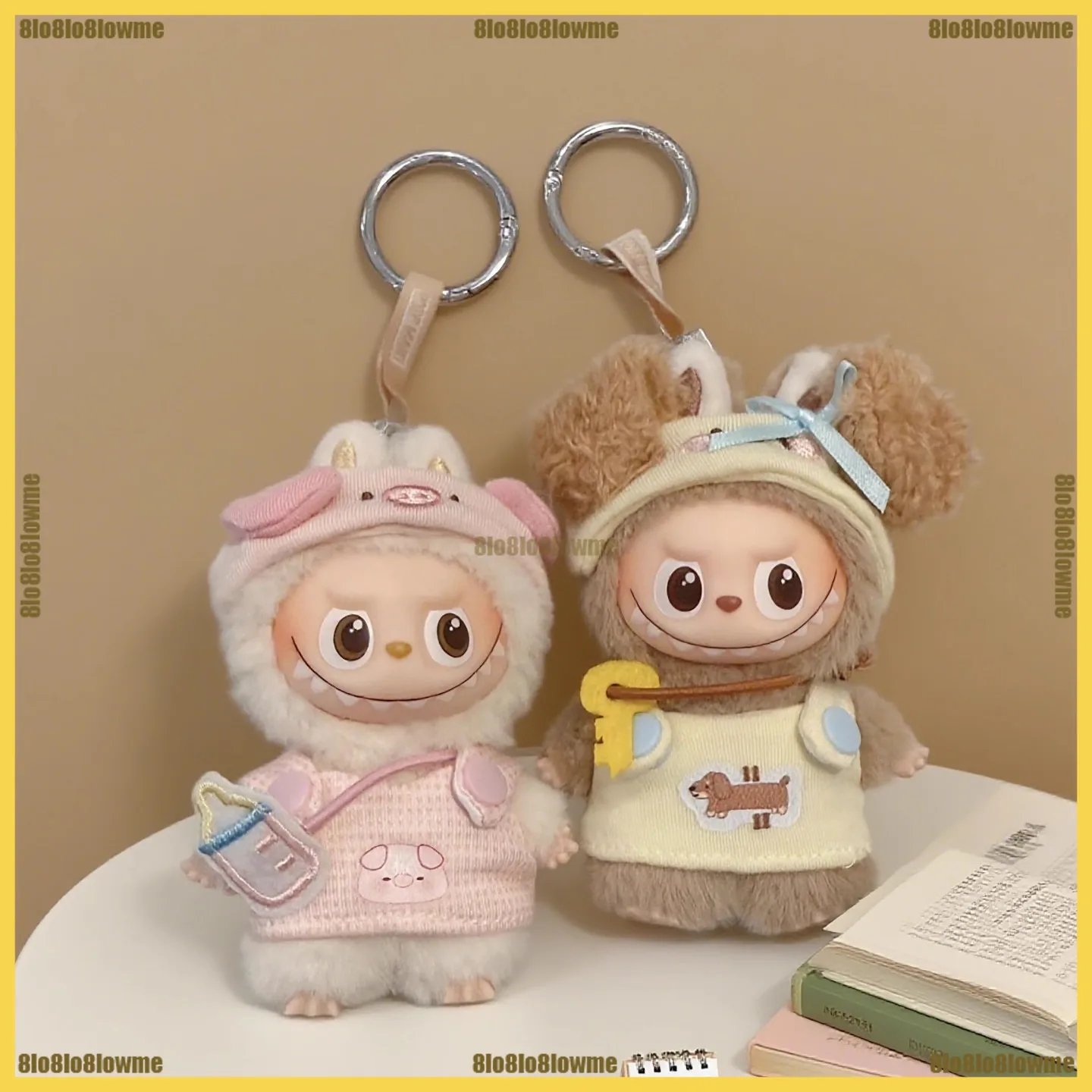 

Новая одежда Labubu 4,0, милое платье с изображением поросенка, головной убор, сумка из 3 предметов, мини-плюшевая кукла, одежда, модные аксессуары для кукол