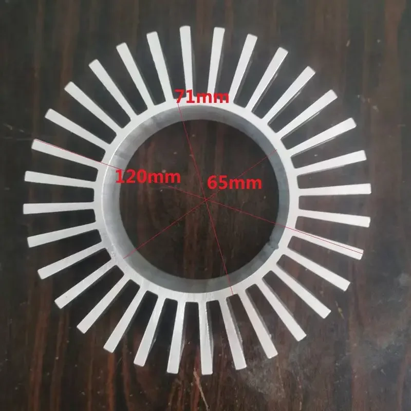 120x65mm Sunflower heat sink aluminum alloy round radiator aluminum LED heat sink customize