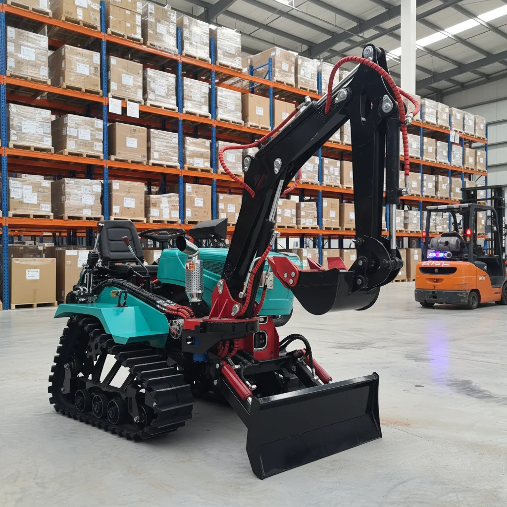 Customize Waterproof 35hp Mini Track Tractor Front Loader Farm Tractor Multi Purpose With Digger Plow Trencher Epa Fast Shipping