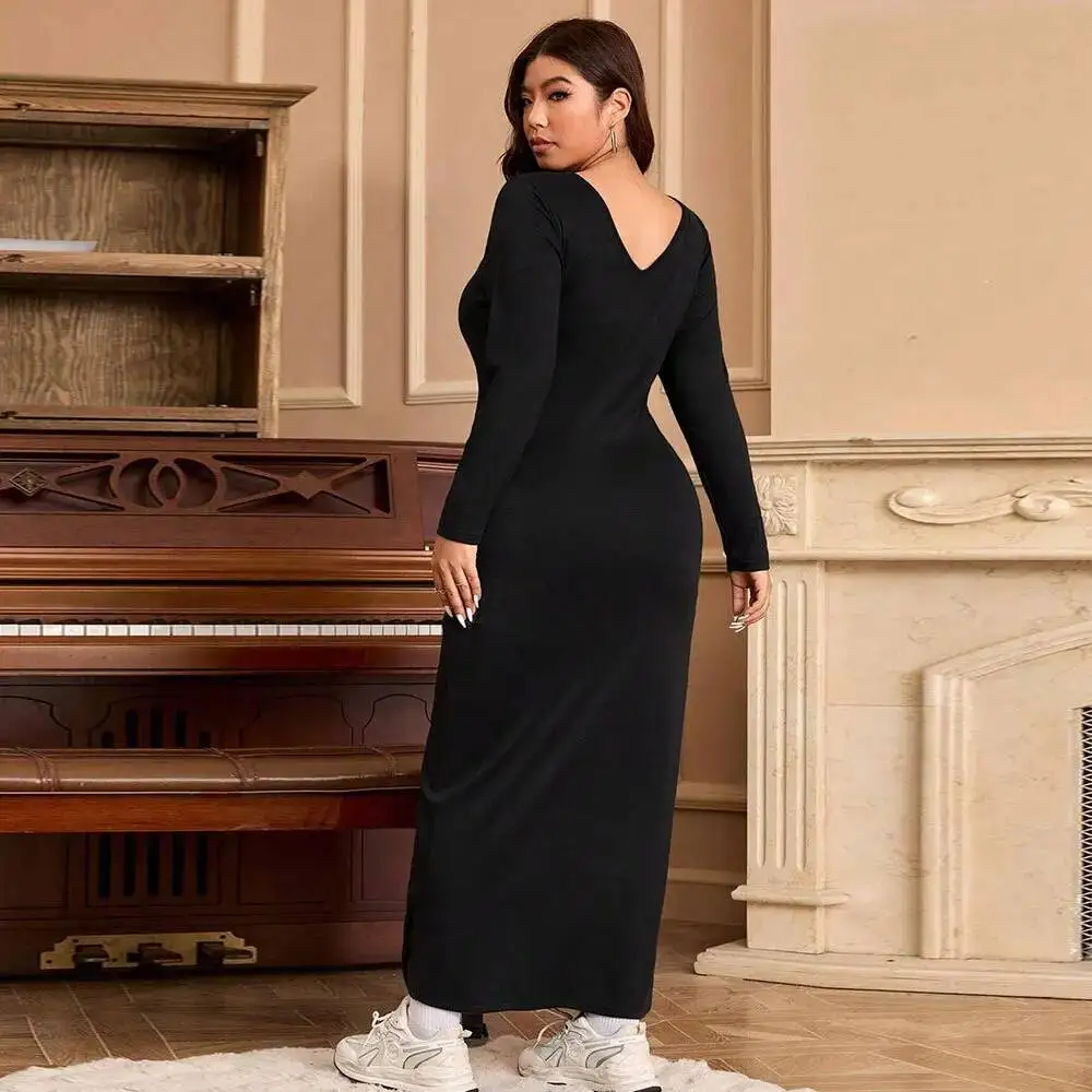 

Plus 2025 International Station Size Women's Fashionable and Simple Dress, Spring and Summer New Style, Slim Fit and Slimming,
