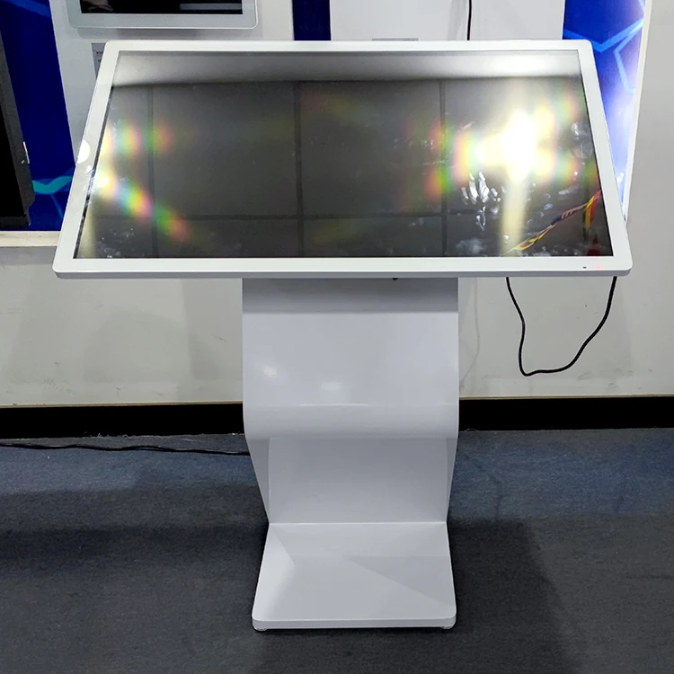 HUSHIDA Floor Standing 32 43 50 55 65 Inch Interactive Touch Screen All in One Computer Information Kiosk for Goodle Map