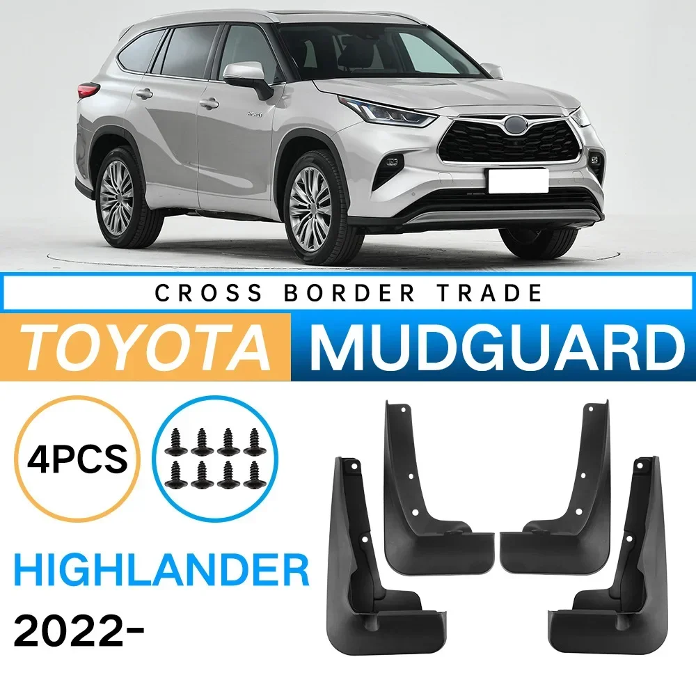 

Mudflaps Mudguards Fit for Toyota Highlander 2022-2024 Mudguards Tire Fenders Mud Flaps Wheel Guards Accessories 4x Tyre