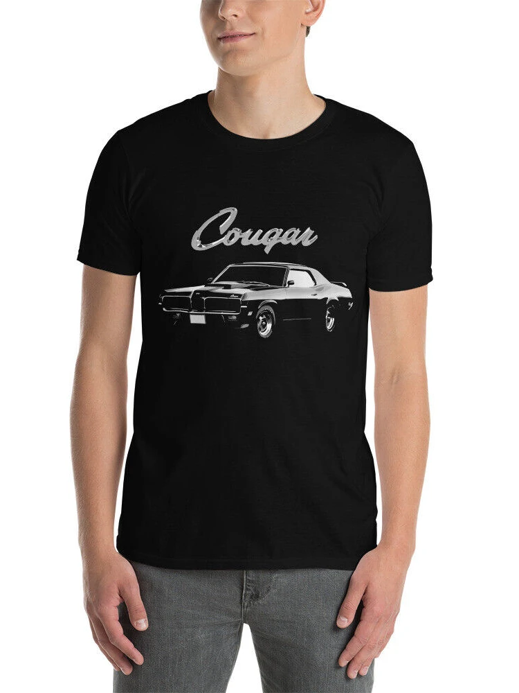 1970 Cougar Eliminator 428 Super Cobra Jet Rare Muscle Car T-Shirt Short Sleeve Casual 100% Cotton O-Neck Summer Mens T-shirt