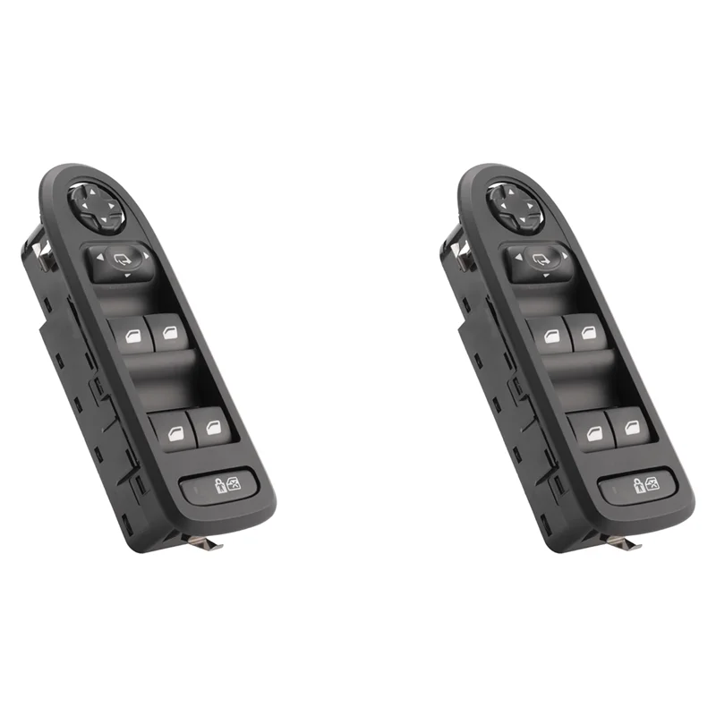 

2X Window Master Switch For 308 508 C5 5 Door Hatchback Wagon 96659465ZD 98026370ZD 96644917XT 96599975XT-N25R