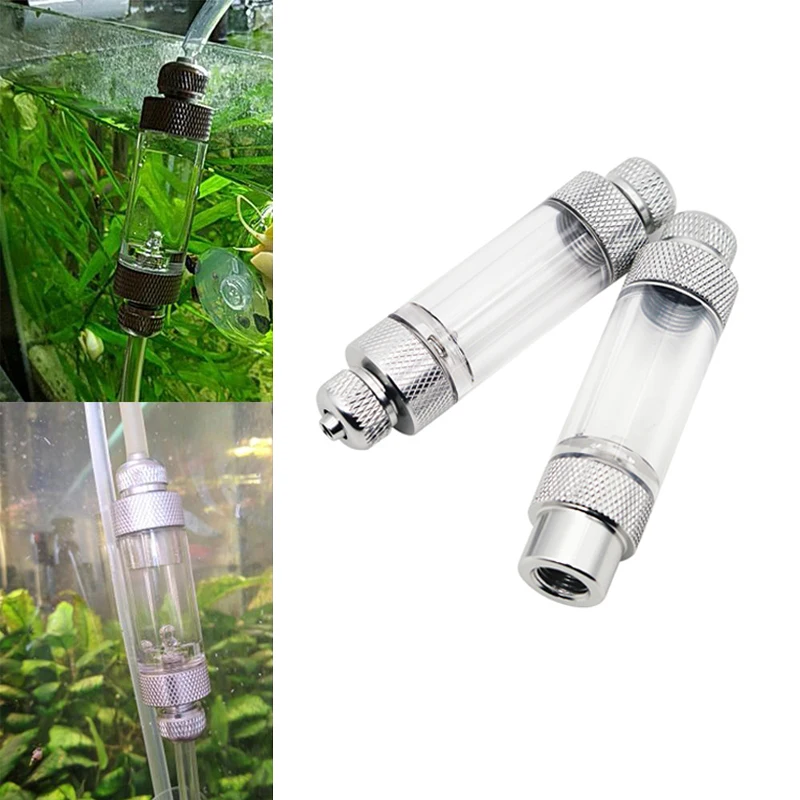 Aquarium CO2 Bubble Counter Double Head Check Valve Fish Tank CO2 Regulator Diffuser CO2 System Kit Reactor Air Pump Accessories image 6