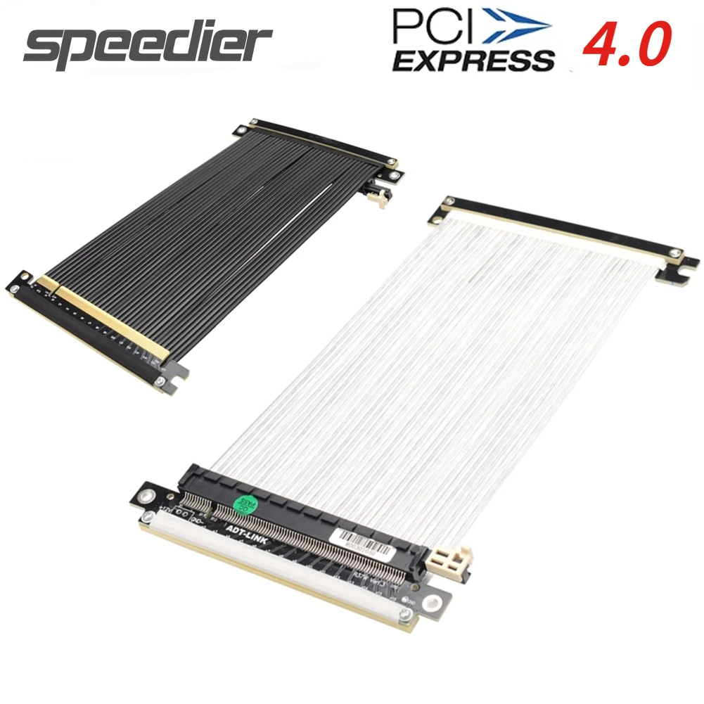 

Mini Chassis PCIe 4.0 X16 Card Riser Cable for RTX3090 Graphics Cards ITX A4 PC Case PCI-E 4.0 Double Reverse GPU Extension Cord