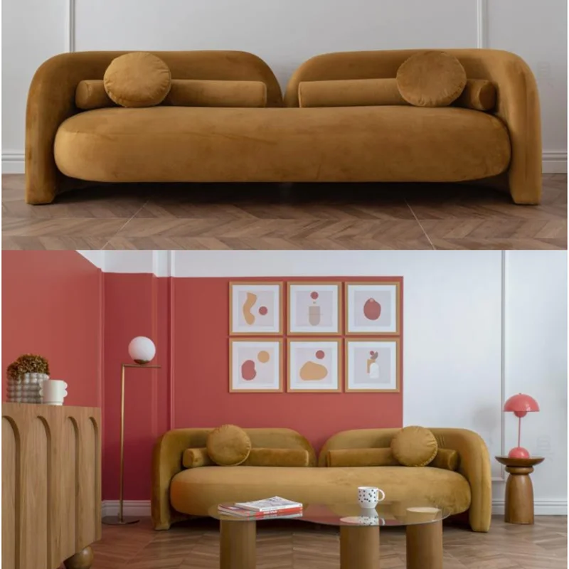 

Modern Creative Designer Wedding Shop Beauty Salon Club Street Clothes Lambswool Fabric Sofa