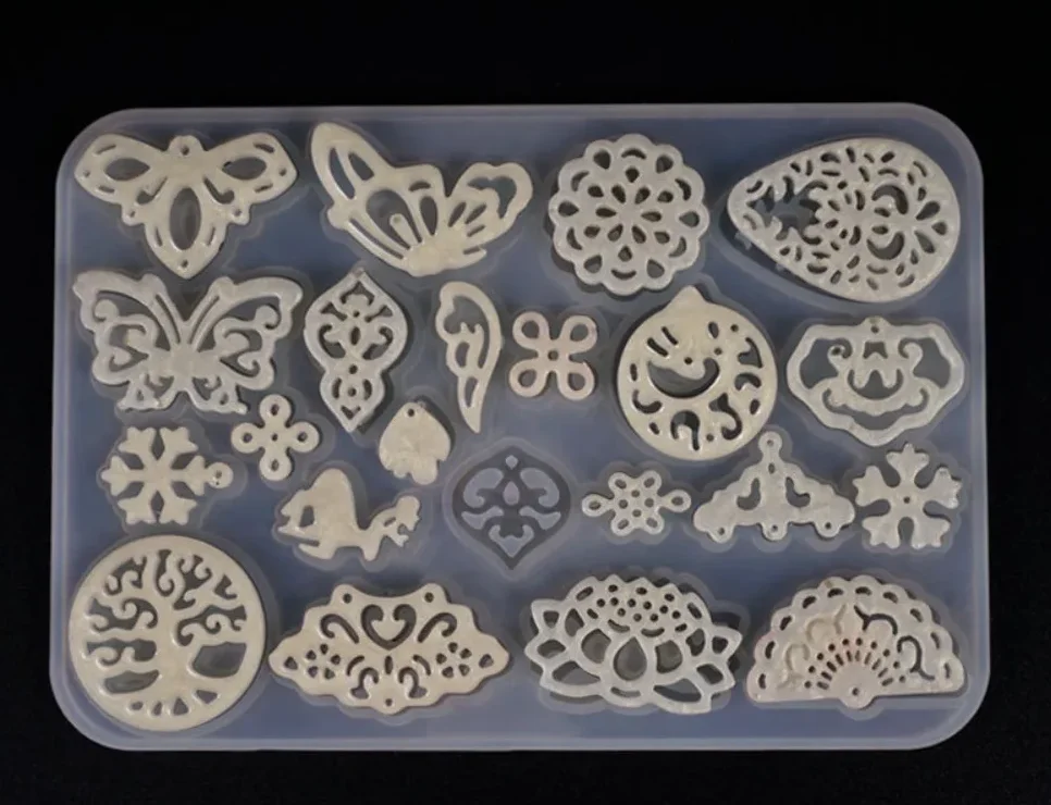 New Arrival Diy Craft Epoxy Necklace Model Dropping Pendants Silicone Moulds Crystal Earring Resin Molds Jewelry Making Tools