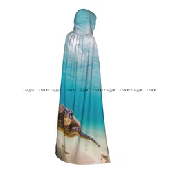 Adult Underwater Scuba Diving Sea Turtle Cloak Cape Hooded Medieval Costume Witch Wicca Vampire Halloween Costume Dress Coat
