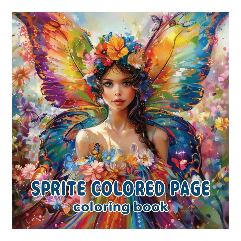 Butterfly Fairy Watercolor Elf Wings Coloring Book For Adults 24 Pages Doodle Painting Creative Art Therapy Relaxation Gift