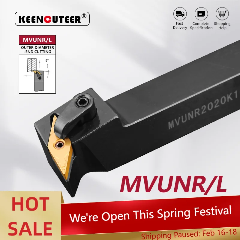 

MVUNR2020K16 MVUNR2525M16 MVUNL2020K16 MVUNL2525M16 Внешний токарный инструмент Токарный станок Держатель токарного станка Режущий инструмент с ЧПУ Режущий брусок