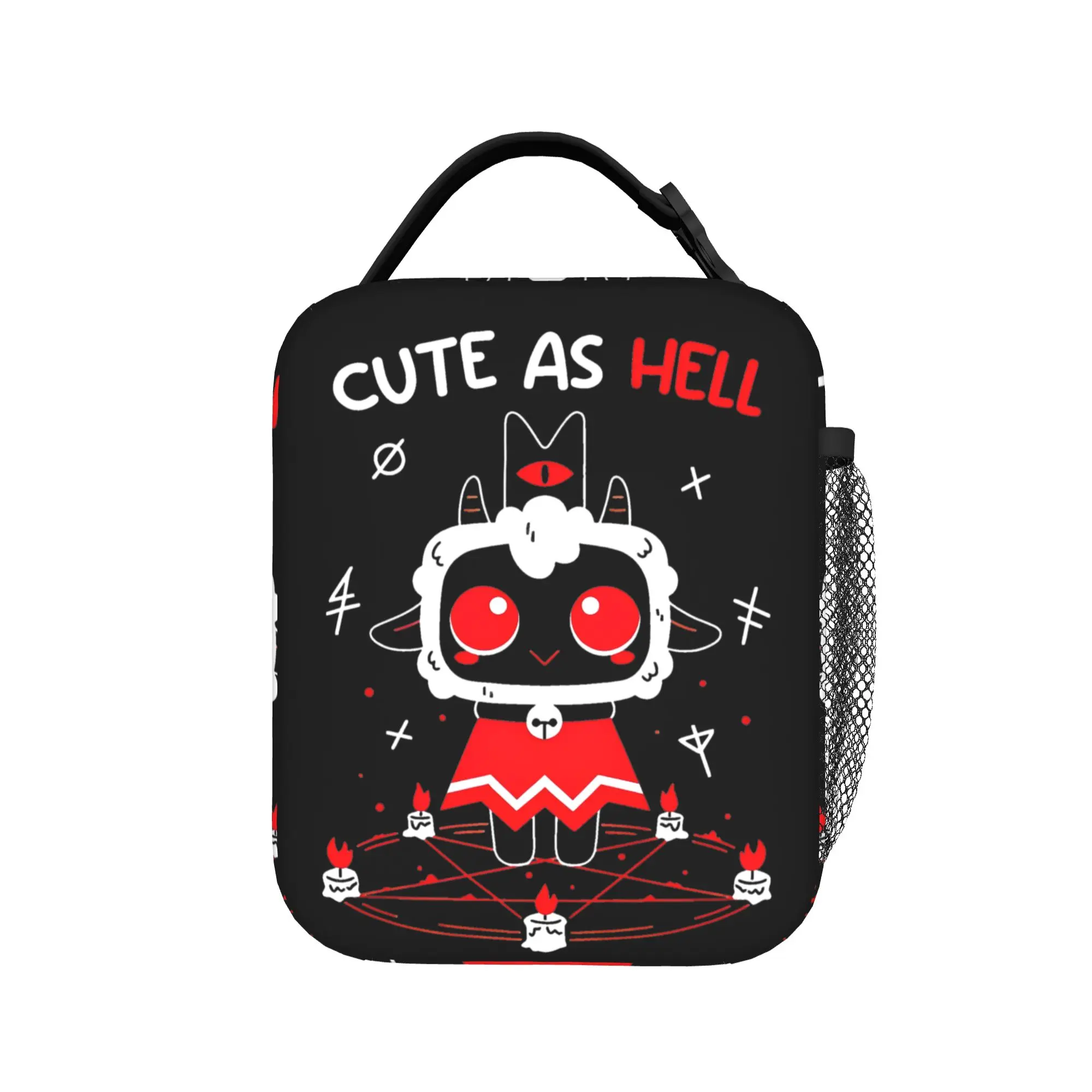 Cute As Hell Cult Of The Lamb Insulated Lunch Bags Thermal Bag Reusable,Lunch Container  High Capacity Tote Lunch Box Picnic
