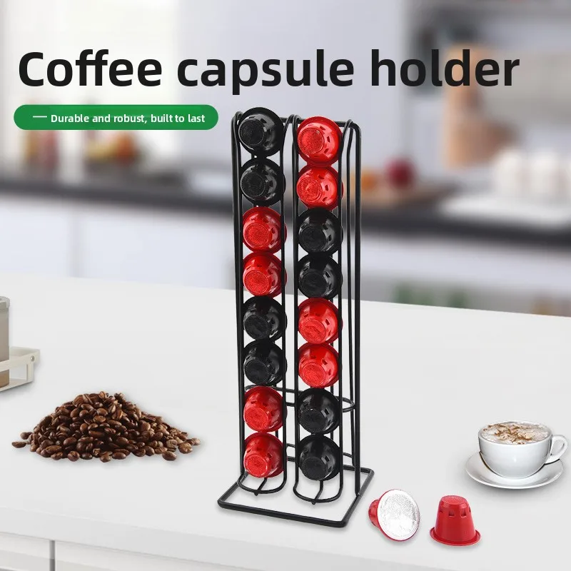 Metal Coffee Capsule Storage Rack, Iron Double-Sided Coffee Capsule Storage Rack, Coffee Display Rack