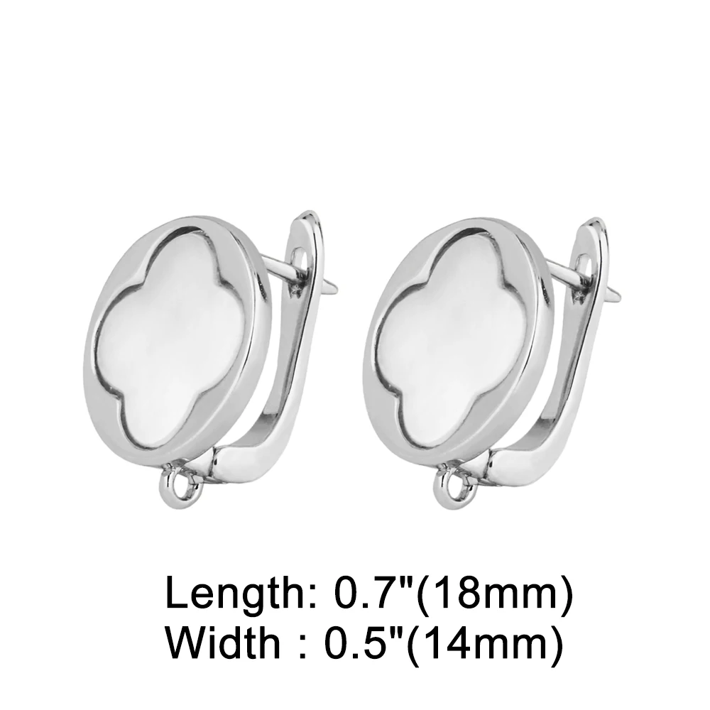OCESRIO Shell Flower Earring Hooks for Earrings Making Copper Gold Plated Handmade Jewelry Findings DIY Wholesale erha096