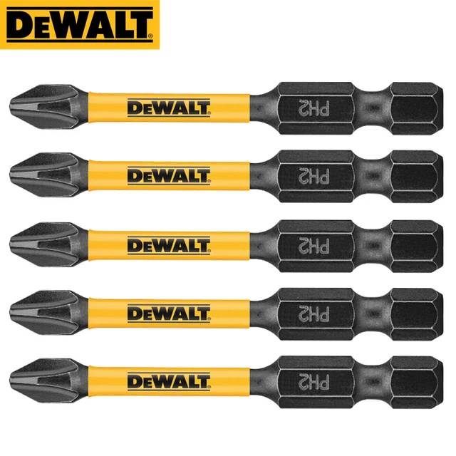 DEWALT oryginalny PH2 57MM głowica wsadowa klucz elektryczny śrubokręt wiertarka udarowa specjalne zastosowanie bity 5 sztuk