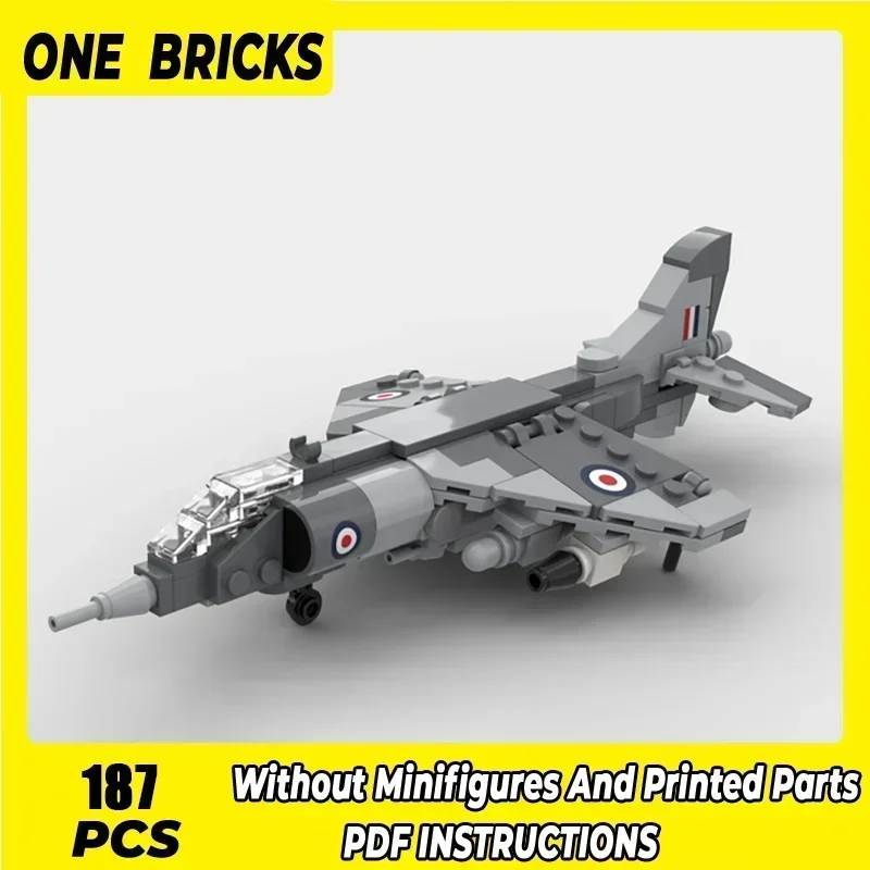 

Moc Building Bricks Military Model 1:72 Harrier GR.1 Fighter Technology Modular Blocks Gifts Christmas Toys DIY Sets Assembly