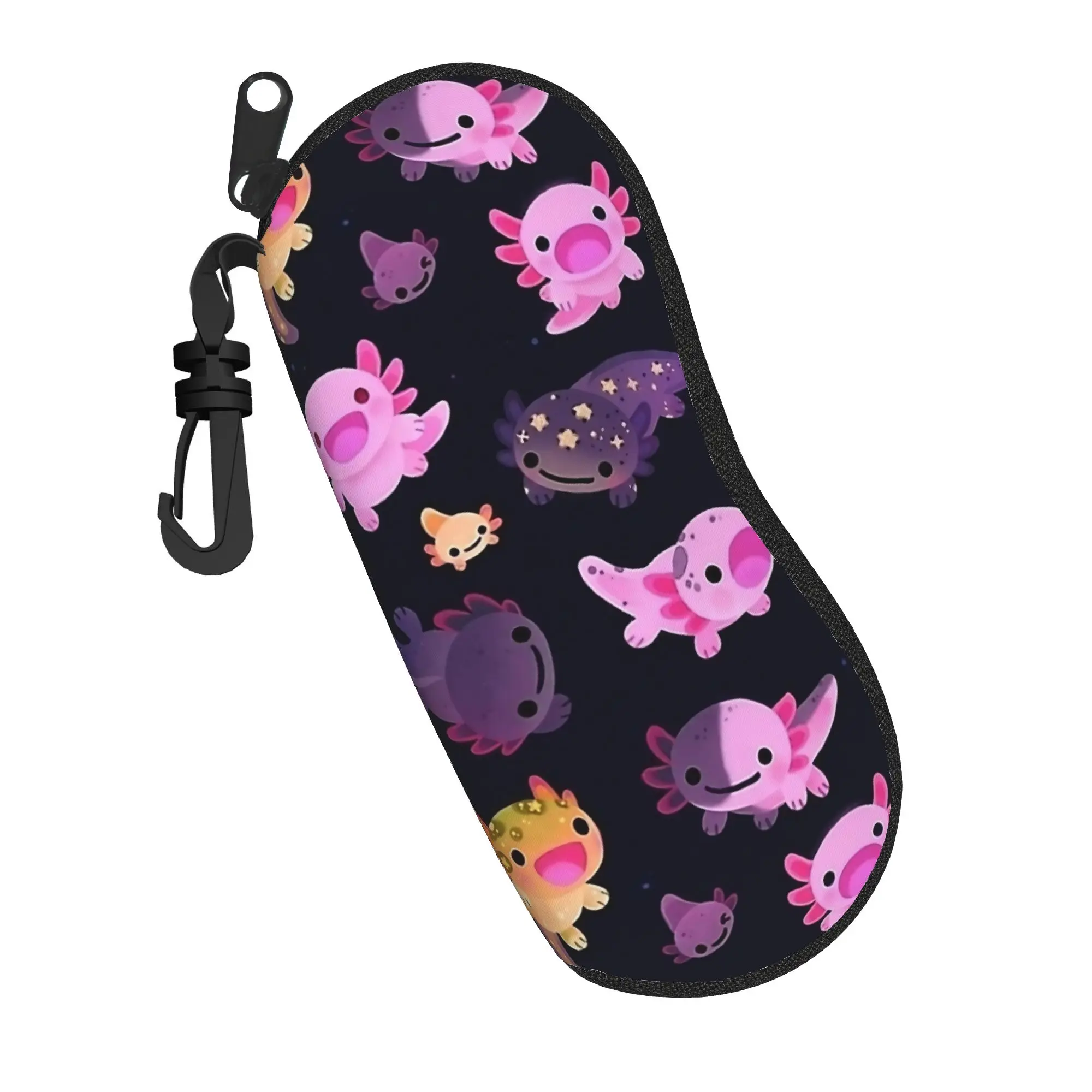 Axolotl Mexican Salamander  Glasses Case Gift For Women Men  Box  Eyeglasses Storage Box Ins Eye Contacts Case