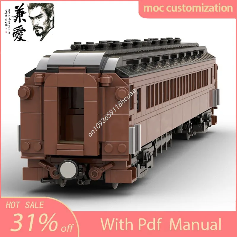 945pcs Moc Train Series1:48 Pennsylvania Railroad P70 Passenger Coach Blocks Diy Assembly Bricks Toys for Kids Holiday Gift