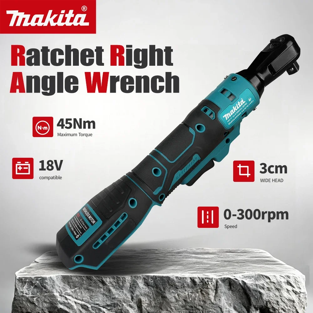 M512 18V Cordless Ratchet Wrench 45N · M High Torque Right Angle Electric Wrench, Suitable for Automotive Maintenance Tools
