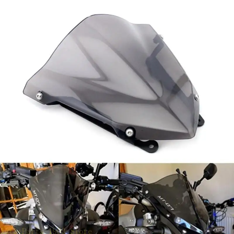 

E21C Windscreen Wind Deflector Motorcycle Windshield for MT07 FZ07 2018-2020