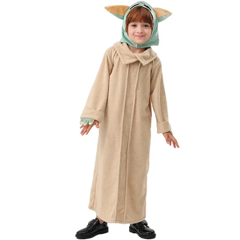 

Kids Baby Yoda Cosplay Costume for Halloween Cute Jumpsuit with Headgear TV&Movie Cos Party or PerformanceWear