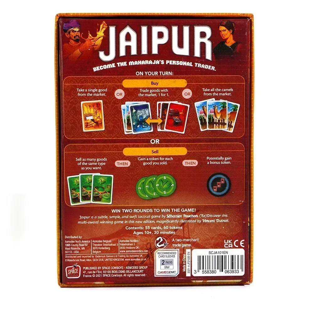 NEW Indian Jaipur Businessman Board Game Strategy Game for Adults and Kids Trading Fun Tactical Game Card Game Trading Game