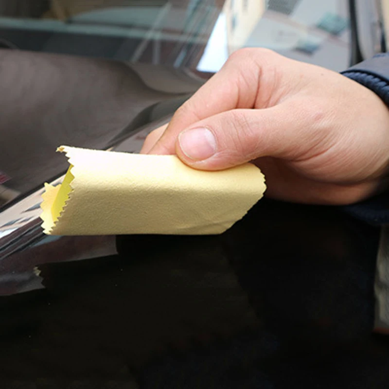 Kit de revêtement en microcarence Everths, livres, lunettes de voiture, lentille de caméra en verre, non pelucheux, serviette jaune douce, 10x10cm