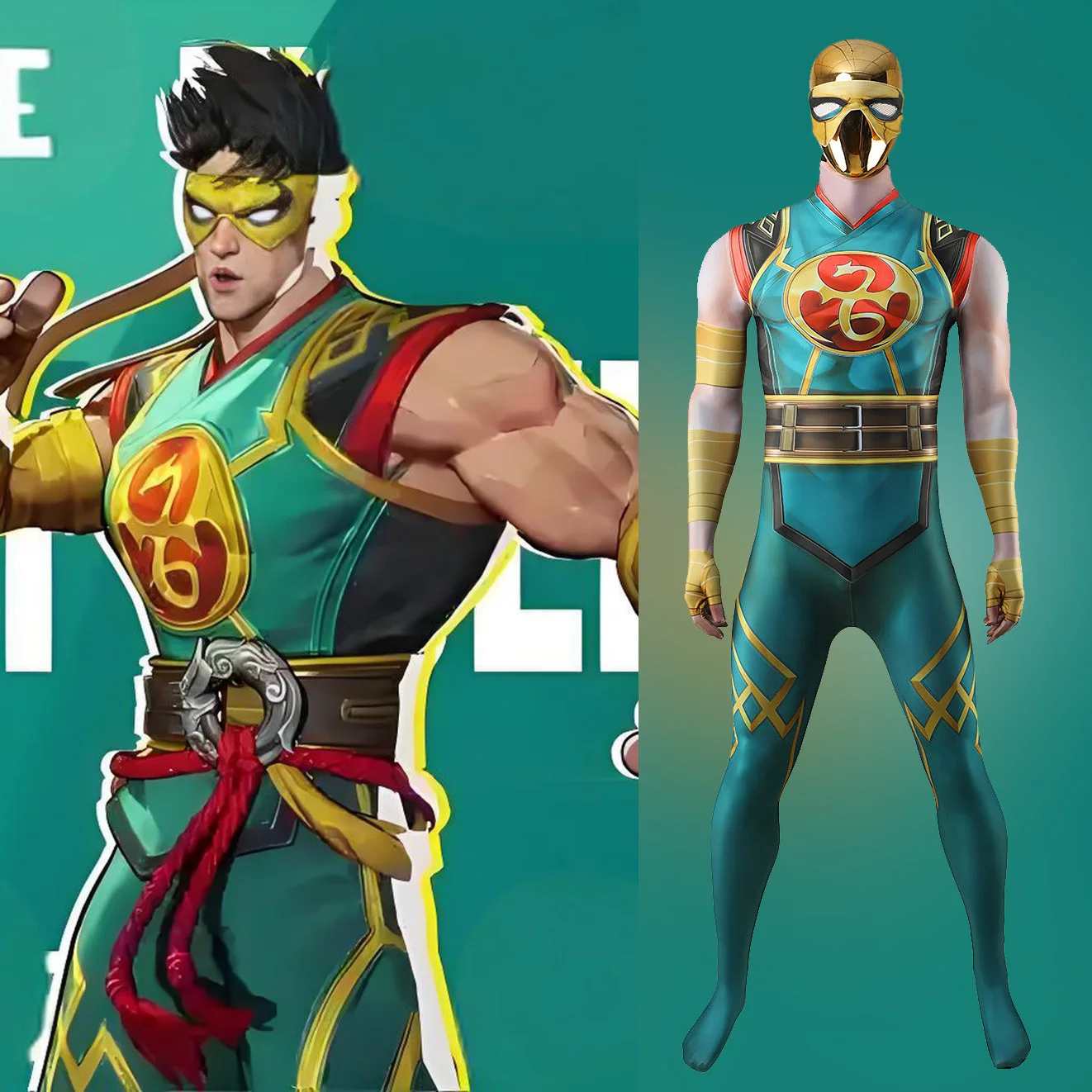 

Marvel Rivals Iron Fist Cosplay PS5 Boys Superhero 3D Printed Spandex Zentai Bodysuit Iron Fist Outfits Halloween Costume Adult