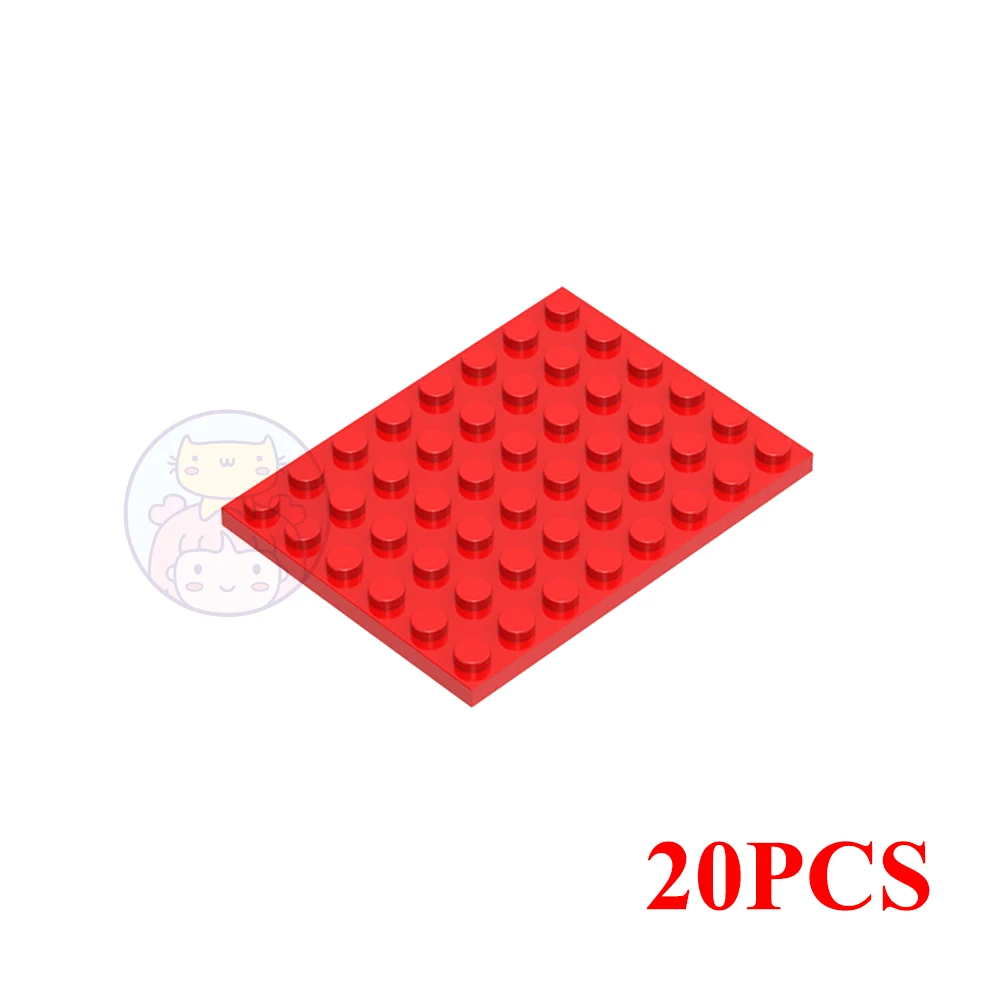 Plaque de Base classique MOC à 6x8 points, 10 pièces, blocs de construction de figurines de ville, pièces en briques compatibles avec 3036 jouets pour enfants, cadeau