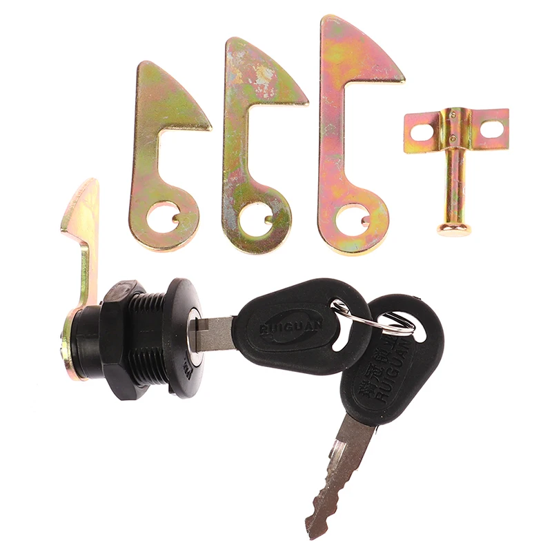 Hot sale 1Set (1 Lock+2 Keys+4 Metal Hook) Electric Car Scooter Tail Box Lock Trunk Lock Accessories Motorcycle Rear Locks image 4