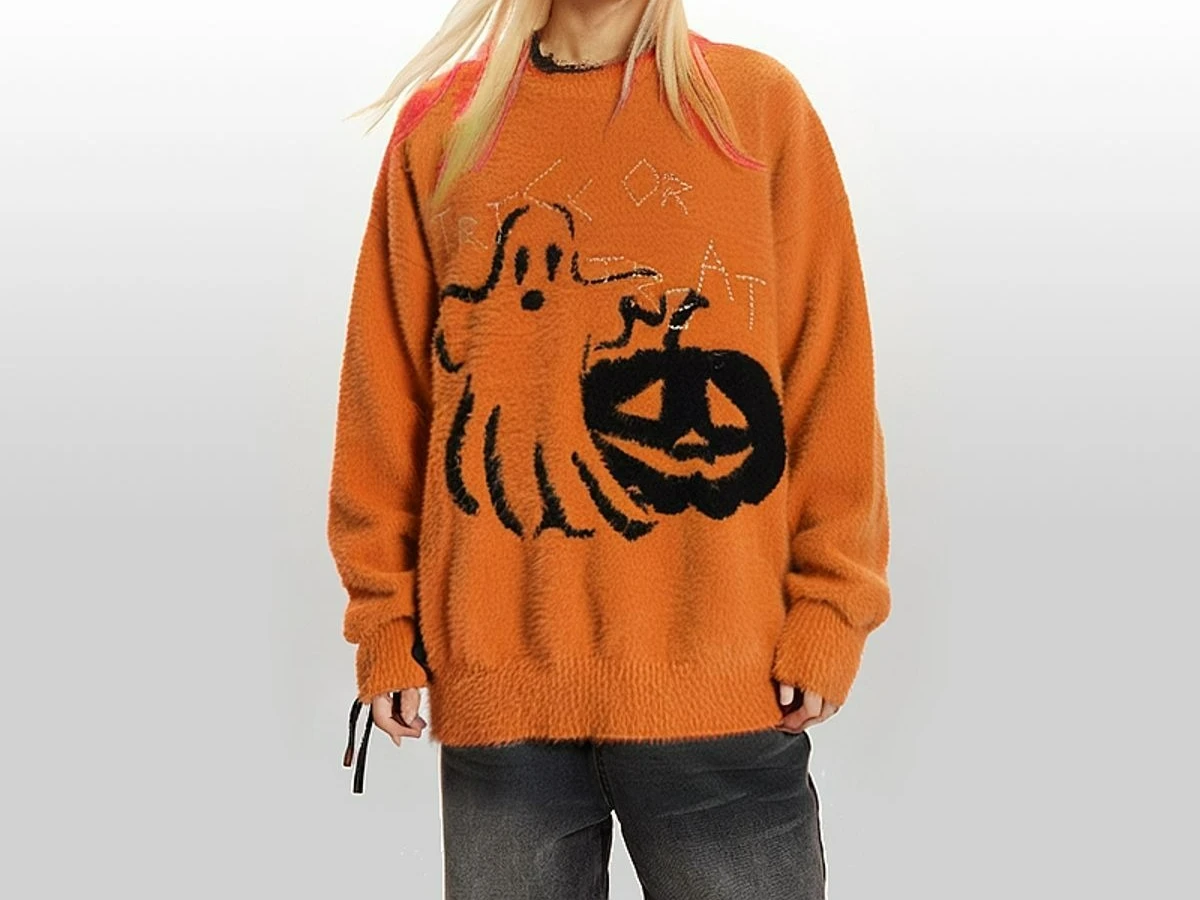 

2025 Vintage Jacquard Knitted Sweater Loose and Lazy To Wear in Autumn and Winter Outerwear