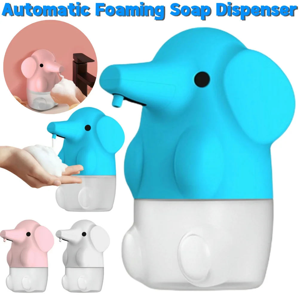 

Автоматический дозатор пенного мыла Милый слон Бесконтактный дозатор мыла для рук Перезаряжаемый электрический дозатор мыла для ванной комнаты