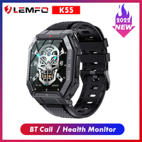 LEMFO K55 Smart Watch Men 1.85 Inch IPS HD Screen Bluetooth Calling Outdoor Military Sports Watches Fitness Tracker Smartwatch