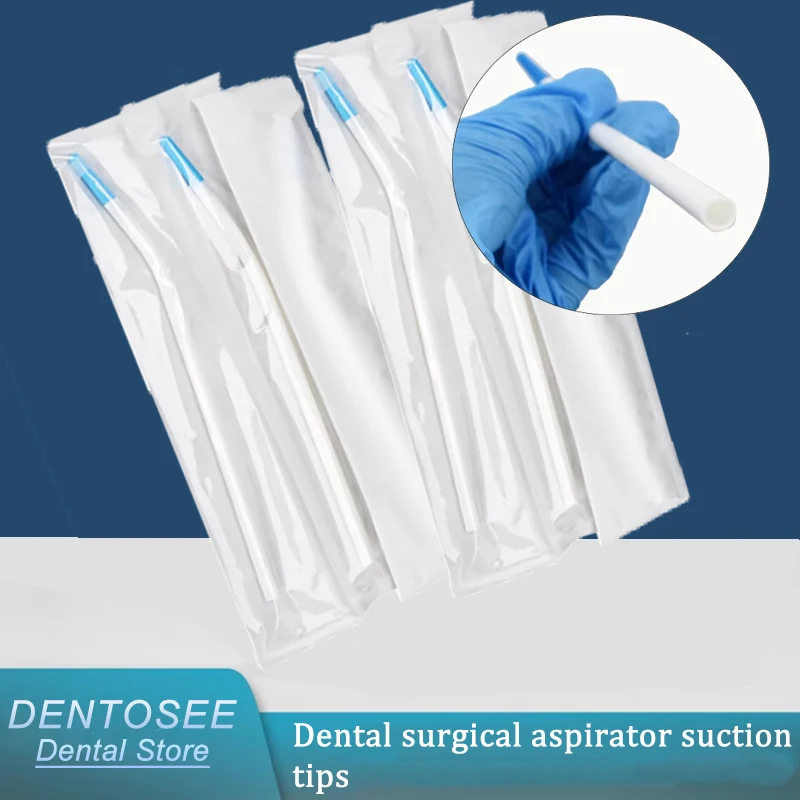 

20Pcs Dental Suction Tips Long Slim Type, Disposable Saliva Ejector for Clinic & Lab Surgical Use