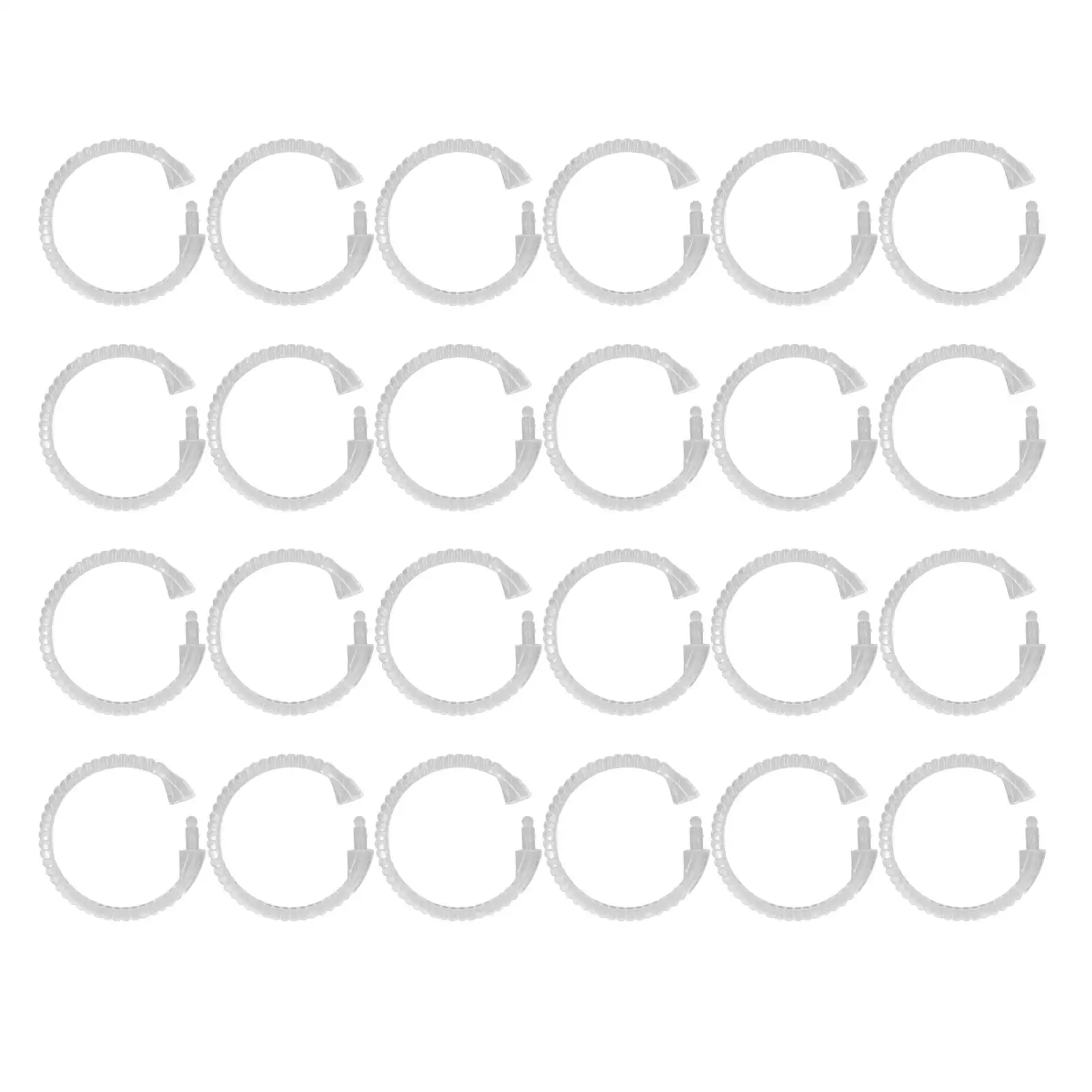 

24 шт., прозрачные крючки для занавесок для душа в форме О для ванной комнаты, штанга для душа, материал ABS, прочный и стильный для ванной комнаты