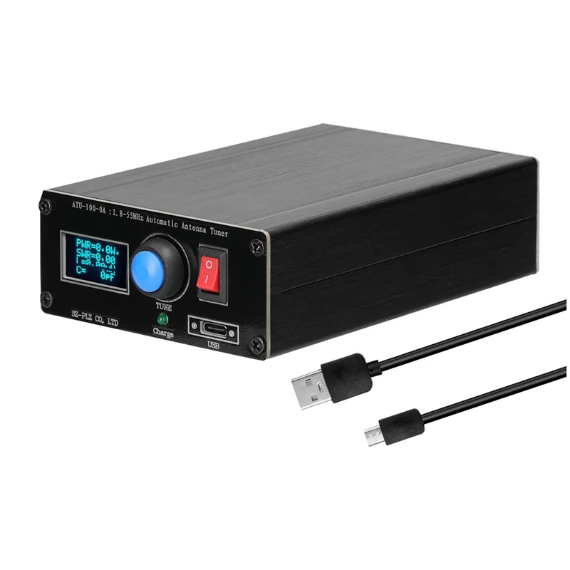 

ATU-100-0A Мини-автоматический антенный тюнер 1,8-55 МГц 0,91 дюйма OLED-дисплей из алюминиевого сплава, аккумулятор 1500 мАч, новые ПРОДАЖИ