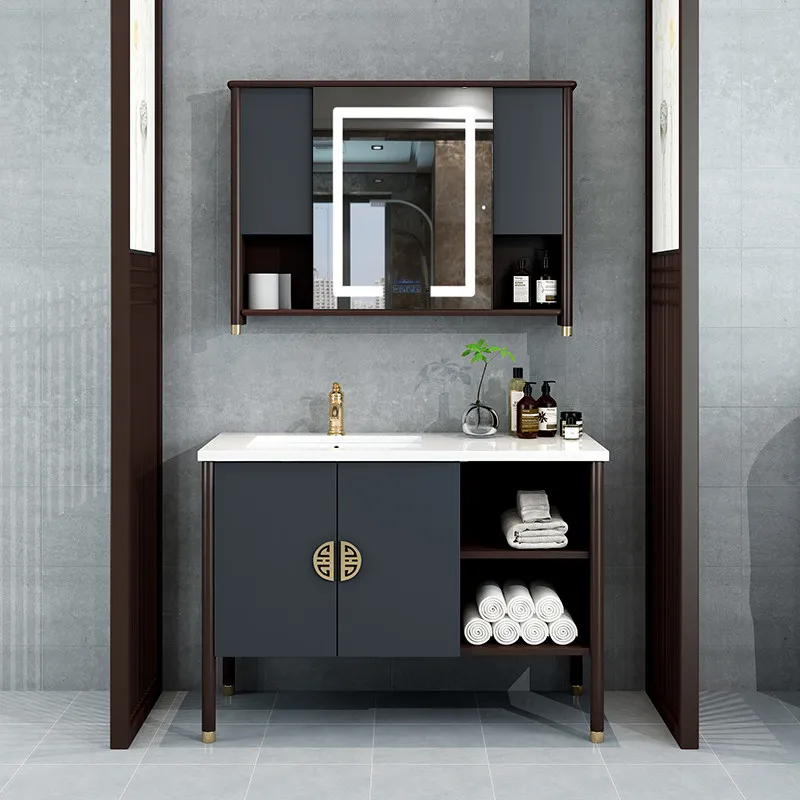 

bathroom cabinet combination, bathroom floor vanity, solid wood sink washbasin cabinet