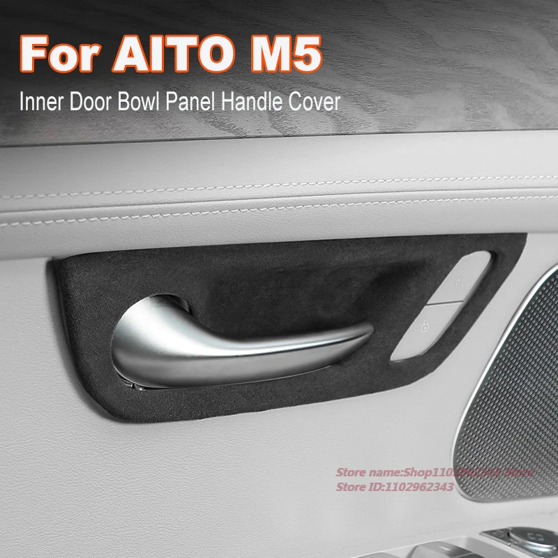 

For AITO M5 Suede Inner Door Bowl Panel Handle Cover Protective Decorative Strip Car Interior Modification Accessories