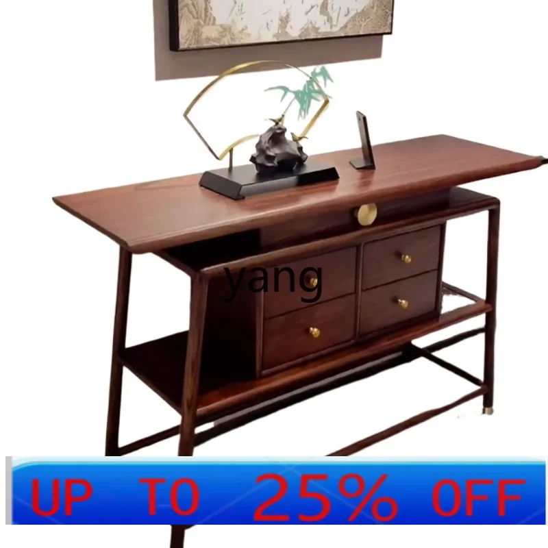 

LMM new Chinese-style entrance table Solid wood entry end-view table Light luxury against the wall Entrance hall Strip table