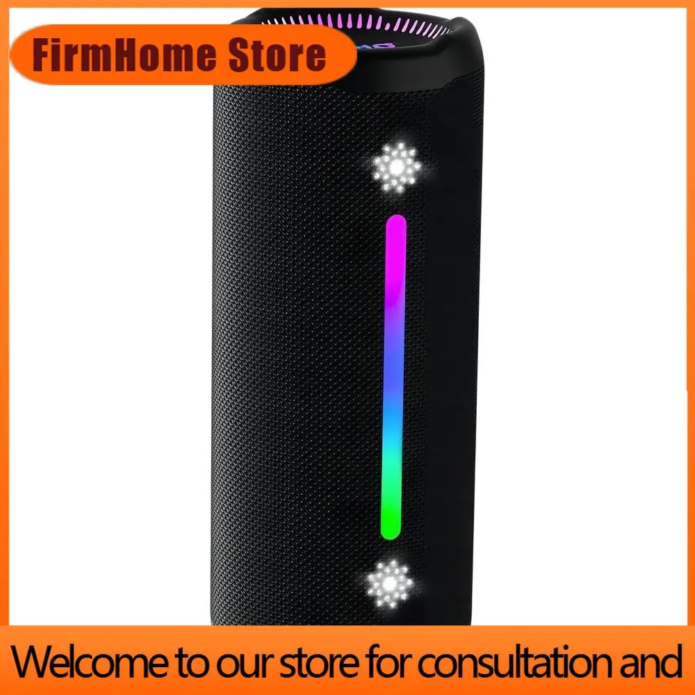 FirmHome StoreWireless Stereo Sound Waterproof Portable Bluetooth Speaker With 25W Bass, 24H Playtime, LED Lights, TWS Pairing F